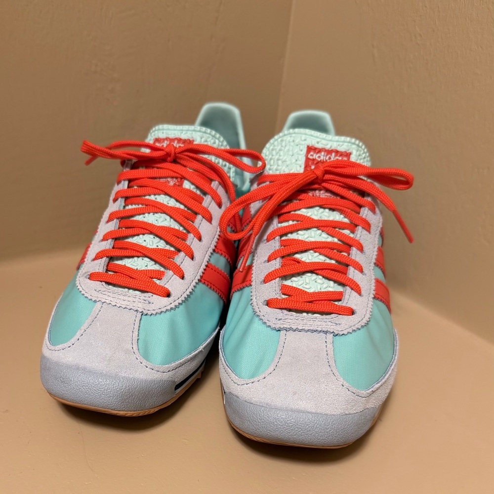 Adidas Mint and Coral Sneakers